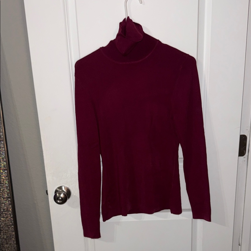 Alex Marie Deep Red Turtleneck Sweater